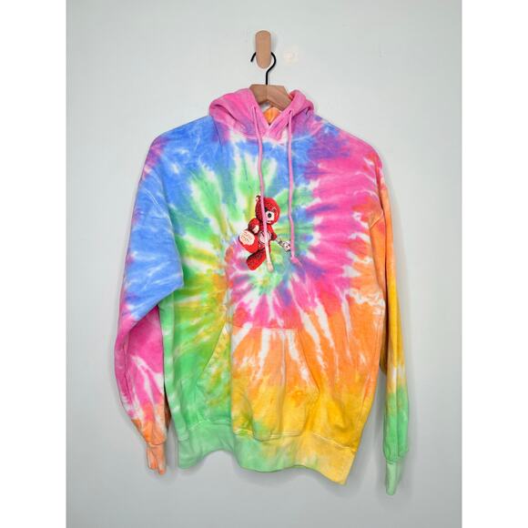 Travis Scott Astroworld Tour Hoodie Medium Tie Dye Bear Pullover Sweatshirt - Picture 1 of 9